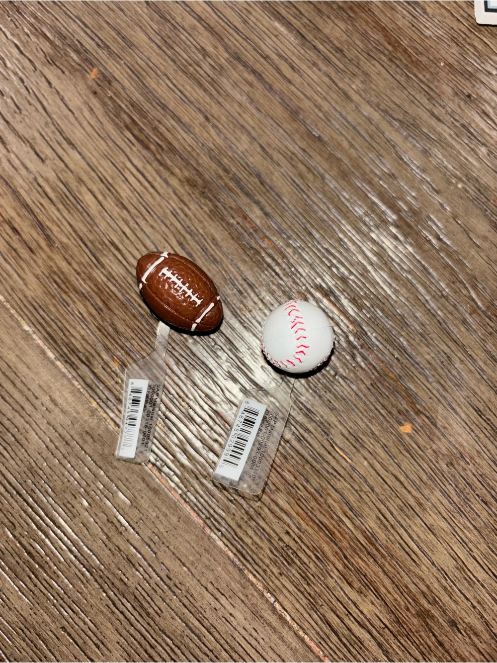 Crocs jibbitz bundle—Dino, football, baseball, “W” - Picture 2 of 4